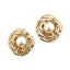 Gold Wired Pearl Stud Earrings