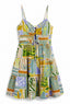 Colorful patterned dress on a white background