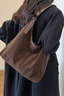 Suede Hand Bag Tote Bag