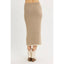 Contrast Crush Midi Skirt