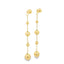 18K Gold-Filled Link Chain Pearl and Bead Dangle Earrings