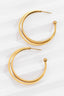18K Gold Plated Waterproof Stainless Steel Hoop Earrings - 7132