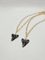 18k Gold Filled Paperclip Chain Shark Tooth Necklace