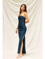 Satin Strapless Maxi Dress