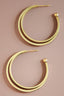 18K Gold Plated Waterproof Stainless Steel Hoop Earrings - 7132