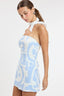 BIG PASTEL DOLMEN WAIST TIE POINT TUBE MINI DRESS