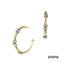 Gold Wired Silver X Hoop Earring
