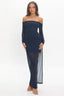 Navy Sheer Dress