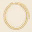 Pearl Bead And Tennis Chain Layered Bracelet