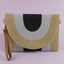 Tonal Arch Woven Straw Envelope Clutch