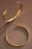 18K Gold Plated Waterproof Stainless Steel Hoop Earrings - 7197