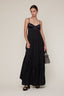 ELEGANT SILKY SLEEVELESS BRA TOP MAXI DRESS