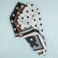 Polka Dot With Dotted Border Print Satin Square Scarf