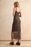 D3519   NET PATTERN ON BOTTOM KNITTED DRESS