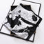 Vintage Letter Print Satin Square Scarf for Women_CWASC0809