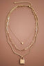 18K Gold Plated Waterproof Stainless Steel Chain Necklace - 7472