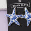 Starfish Floral Stud Earrings