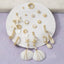 Seashell Starfish And Pearl Earring Set