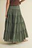 Olive Bloom Maxi Skirt