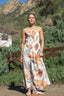 Twist Knot Halter Neck Printed Maxi Dress and Tie Back