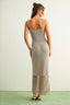 D3519   NET PATTERN ON BOTTOM KNITTED DRESS