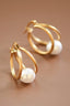 18K Gold Plated Waterproof Stainless Steel Hoop Earrings - 7193