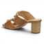 Willow Leather Slide Sandal Mule Rope Heel - Coconut Gold