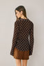 Faded Checker Espresso Top - Hallelu Clothing Boutique