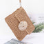 Faux Straw Multi Shell Front Flap Clutch - Hallelu Clothing Boutique