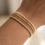 Pearl Bead And Tennis Chain Layered Bracelet