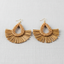 Geometric Raffia Statement Earrings