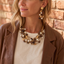 Chunky Coastal Bead Pearl Necklace