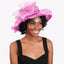 Dressy Big Floppy Organza Bow Medium Brim Hat