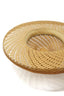 Floral Banded Straw Pencil Brim Rancher Hat