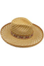 Floral Banded Straw Pencil Brim Rancher Hat