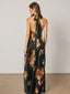 Floral Bloom Satin Maxi Dress - Hallelu Clothing Boutique
