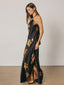 Floral Bloom Satin Maxi Dress - Hallelu Clothing Boutique