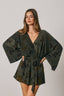 Floral Velvet Kimono Romper - Hallelu Clothing Boutique