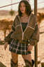Frosted Hug Jacket - Sherpa Zip, High Collar, Cream or Stone - Hallelu Clothing Boutique