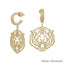 Gameday Gold Open Cut out Tiger with Twisted Huggie Hoop 2" Earring - Hallelu Clothing Boutique