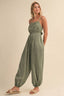 Gauze Backless Aladdin Jumpsuit - Hallelu Clothing Boutique