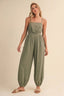 Gauze Backless Aladdin Jumpsuit - Hallelu Clothing Boutique