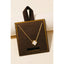 Gold Dipped Mother Of Pearl Clover Pendant Necklace