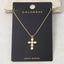 Gold Dipped Pearl Cross Pendant Necklace - Hallelu Clothing Boutique