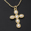 Gold Dipped Pearl Cross Pendant Necklace - Hallelu Clothing Boutique