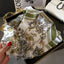 Green Flowers Square Scarf - Hallelu Clothing Boutique