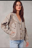 Horse Print Button-Front Cardigan