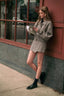 Houndstooth Cropped Jacket