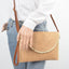 Ivory Faux Straw Envelope Clutch with Wrist Strap - Hallelu Clothing Boutique