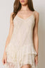 Lace Asymmetrical Tiered Midi